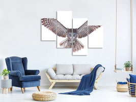 modern-4-piece-canvas-print-power-great-grey-owl