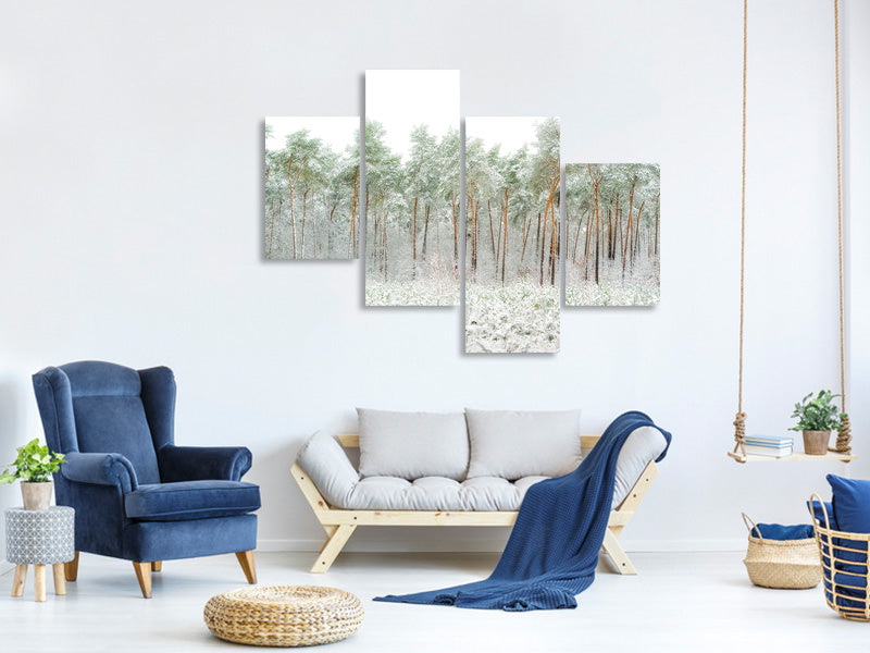 modern-4-piece-canvas-print-snow-world