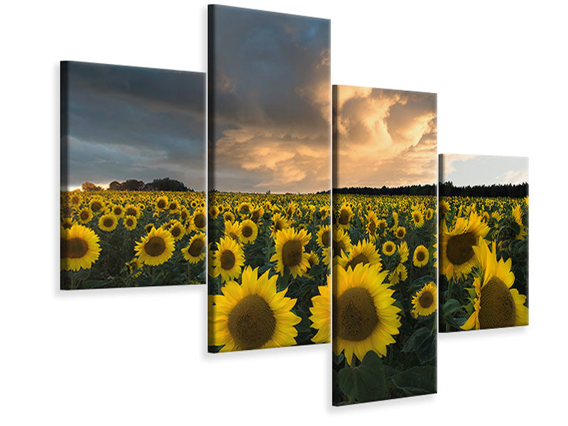 modern-4-piece-canvas-print-sunflowers-in-sweden