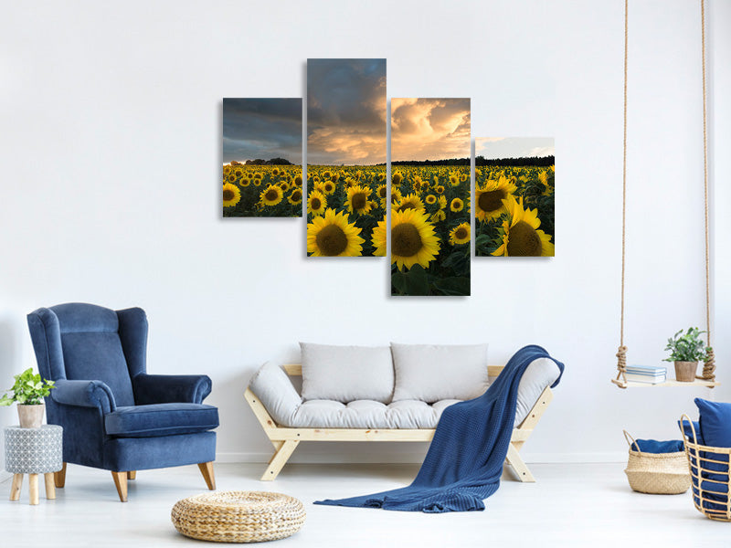 modern-4-piece-canvas-print-sunflowers-in-sweden