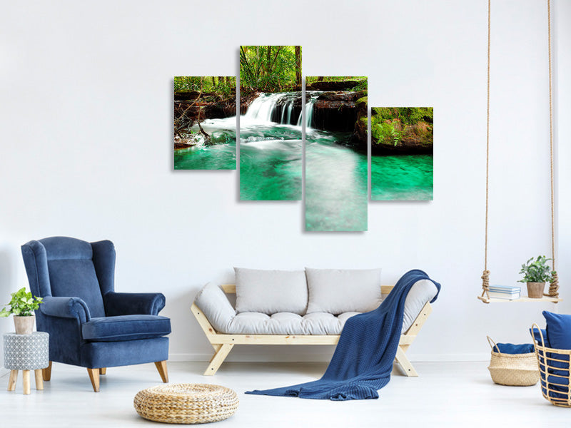 modern-4-piece-canvas-print-the-river-at-waterfall