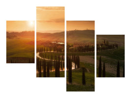 modern-4-piece-canvas-print-tuscany-evening