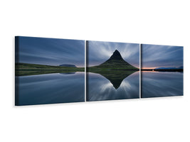 panoramic-3-piece-canvas-print-a-night-at-kirkjufell