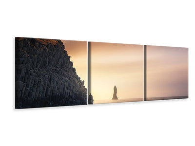 panoramic-3-piece-canvas-print-sunrise-in-reynisfjara
