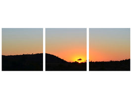 panoramic-3-piece-canvas-print-sunset-in-africa