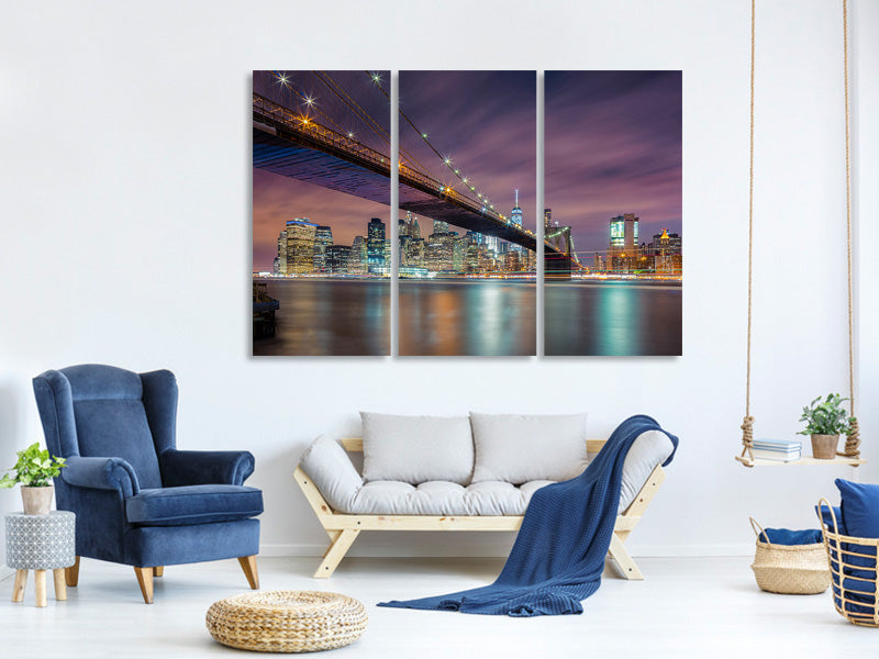 3-piece-canvas-print-brooklyn-bridge-at-night-ii