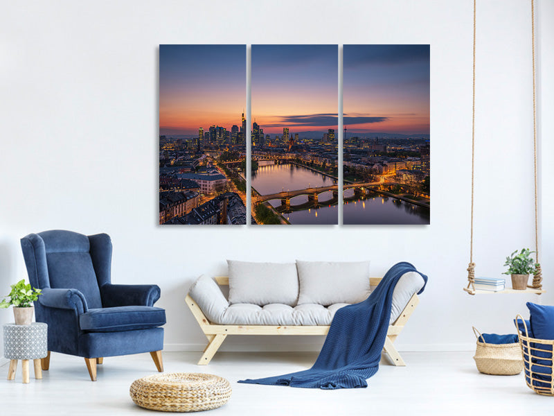 3-piece-canvas-print-frankfurt-skyline-at-sunset