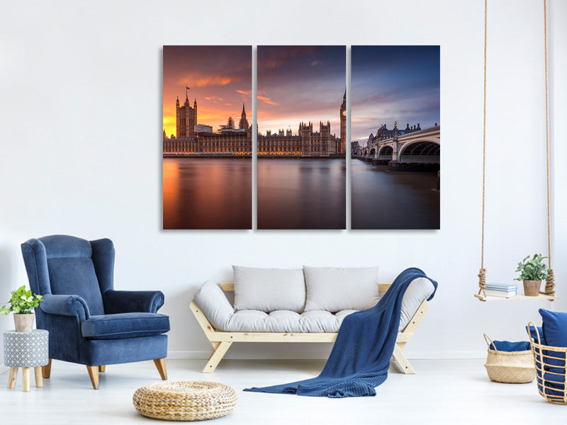 3-piece-canvas-print-london-palace-of-westminster-sunset