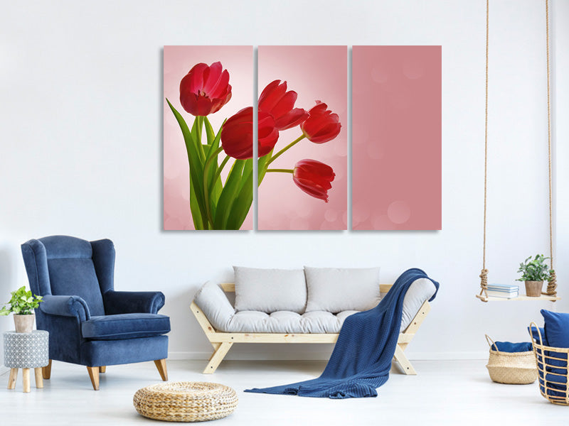 3-piece-canvas-print-red-tulips-bouquet