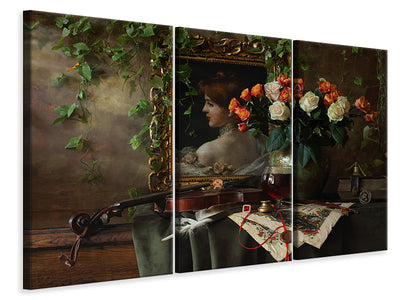 3-piece-canvas-print-still-life-with-violin-and-flowers-ii