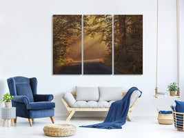 3-piece-canvas-print-sunbeams-in-the-forest