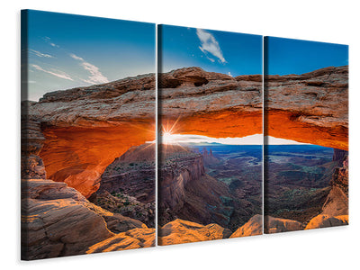 3-piece-canvas-print-sunrise-at-mesa-arch