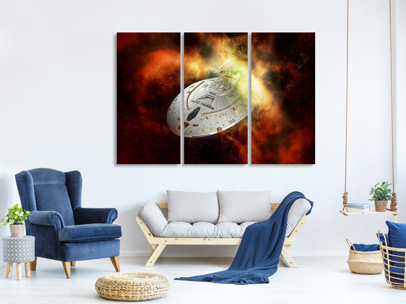3-piece-canvas-print-ufo-in-space
