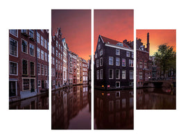 4-piece-canvas-print-amsterdam-dawn