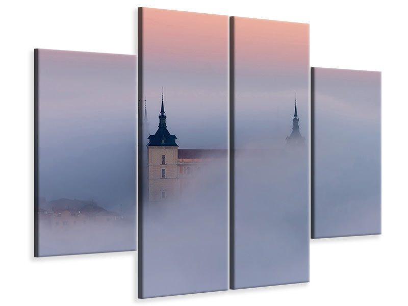 4-piece-canvas-print-fireworks-in-the-fog