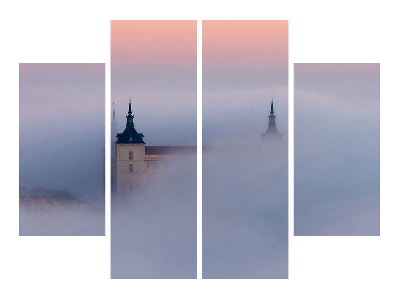 4-piece-canvas-print-fireworks-in-the-fog