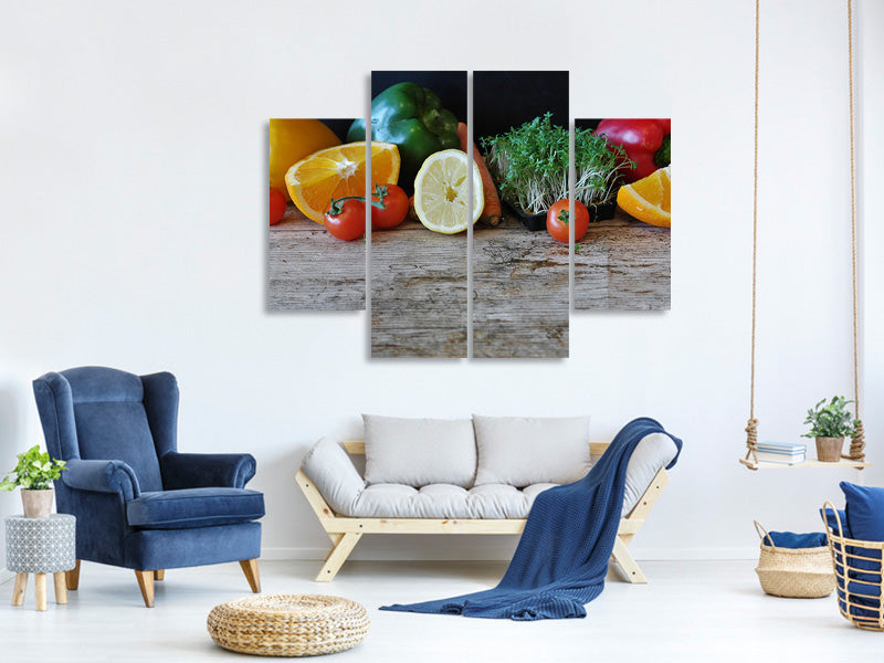 4-piece-canvas-print-fruit-and-vegetables