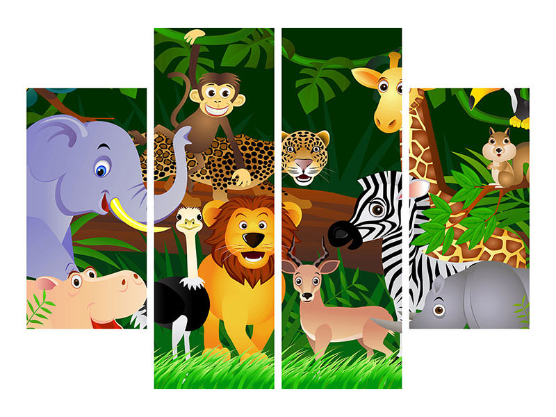 4-piece-canvas-print-jungle-king