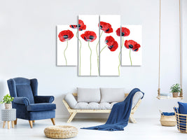 4-piece-canvas-print-ladybird-poppies