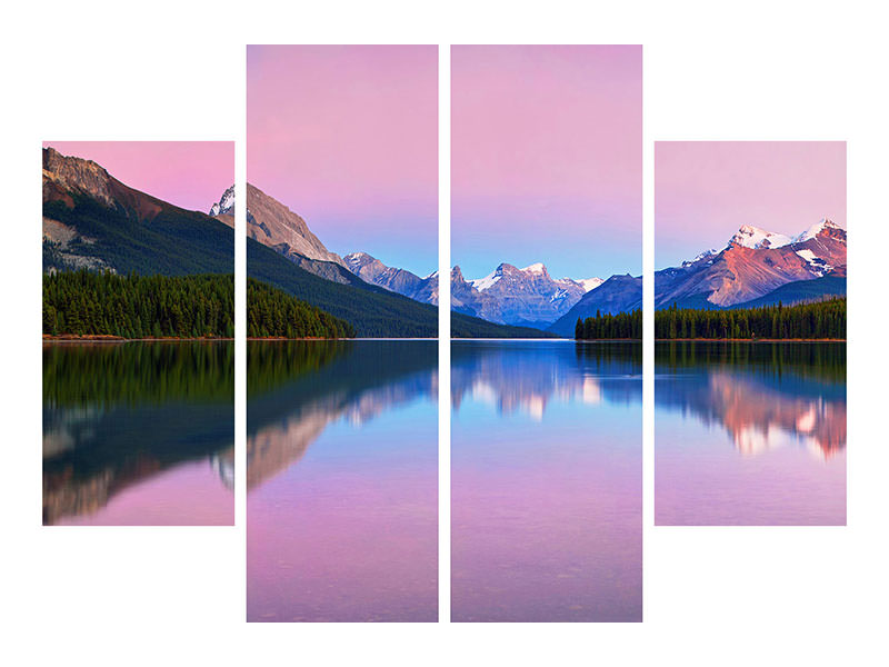 4-piece-canvas-print-maligne-lake