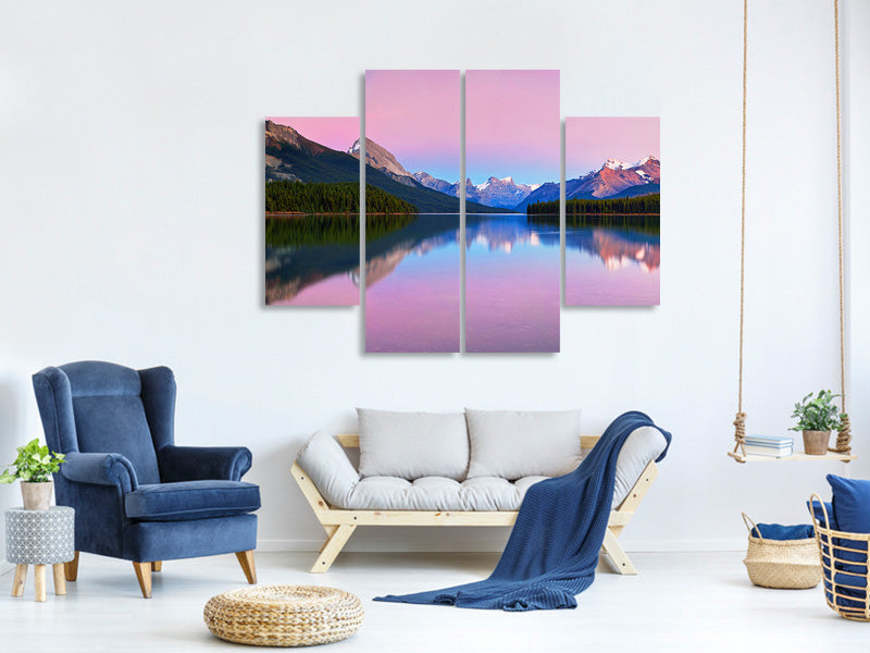 4-piece-canvas-print-maligne-lake