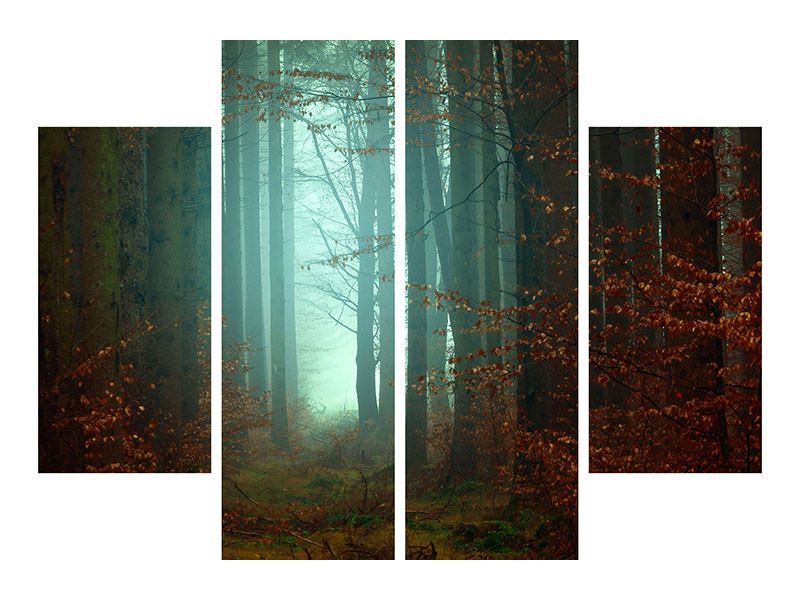 4-piece-canvas-print-mood-in-the-forest