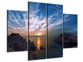 4-piece-canvas-print-moody-sunset-at-the-sea