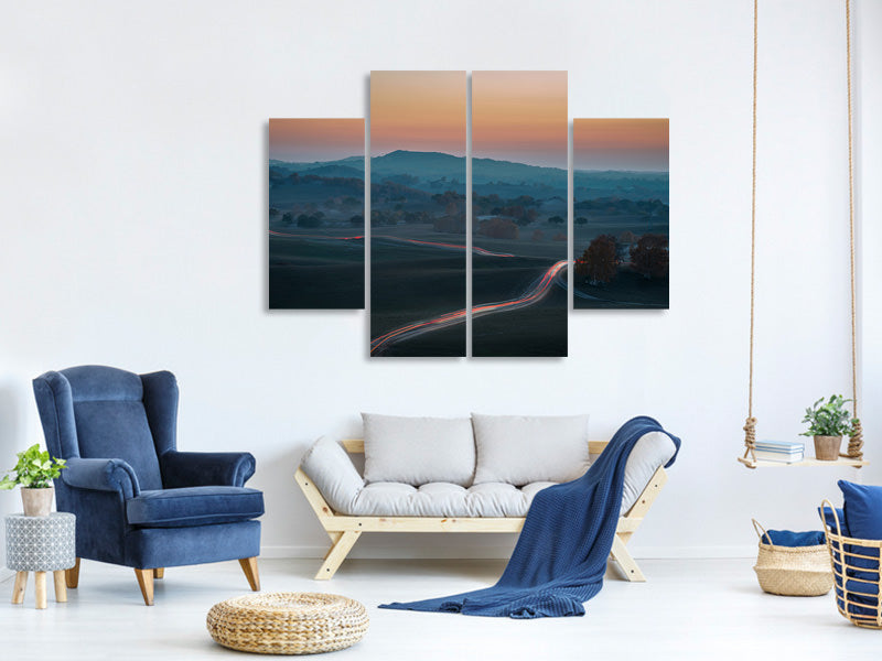 4-piece-canvas-print-prairie-dusk