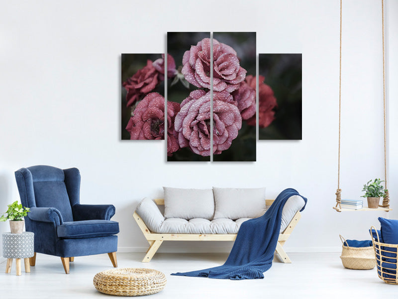 4-piece-canvas-print-romantic-roses