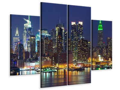 4-piece-canvas-print-skyline-new-york-midtown-at-night
