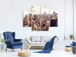 4-piece-canvas-print-skyline-over-the-roofs-of-manhattan