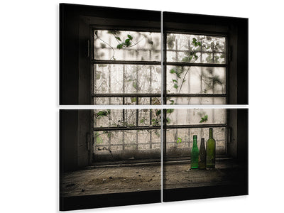 4-piece-canvas-print-still-life-with-glass-bottle