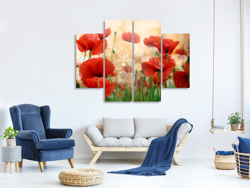 4-piece-canvas-print-the-poppy