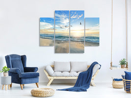 4-piece-canvas-print-the-seagulls-and-the-sea-at-sunrise