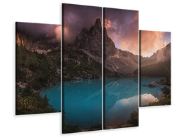 4-piece-canvas-print-turquoise-refection