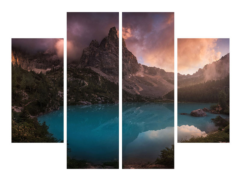 4-piece-canvas-print-turquoise-refection