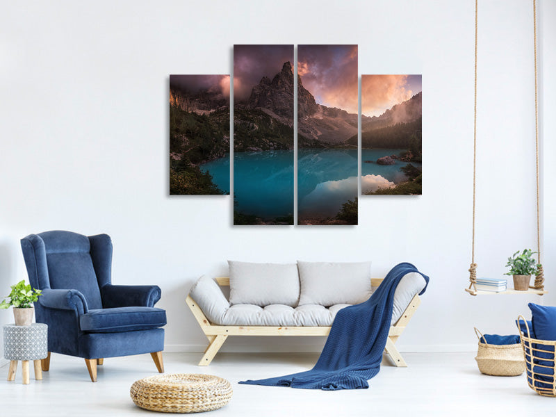 4-piece-canvas-print-turquoise-refection