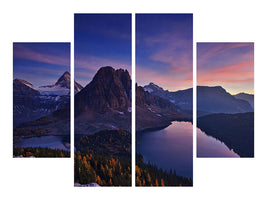 4-piece-canvas-print-twilight-at-mount-assiniboine