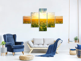 5-piece-canvas-print-a-field-full-of-sunflowers