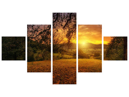 5-piece-canvas-print-a-landscape-in-the-sunset