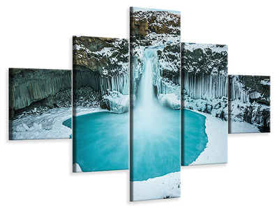 5-piece-canvas-print-azure-blue-bliss