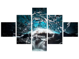 5-piece-canvas-print-blue-glacier-cave
