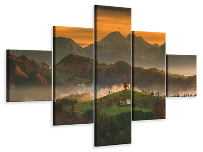 5-piece-canvas-print-church