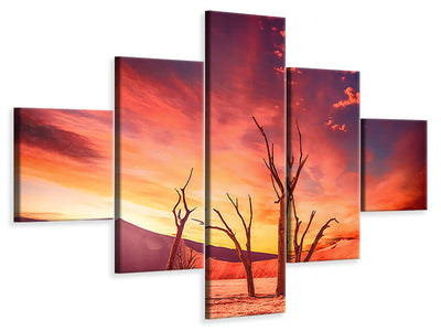 5-piece-canvas-print-colorful-desert