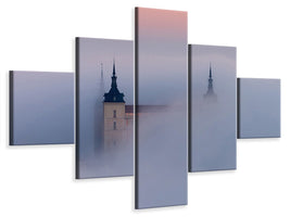 5-piece-canvas-print-fireworks-in-the-fog