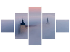 5-piece-canvas-print-fireworks-in-the-fog