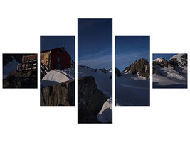 5-piece-canvas-print-fox-glacier-pioneer-hut