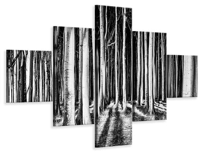 5-piece-canvas-print-ghost-forest