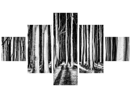 5-piece-canvas-print-ghost-forest