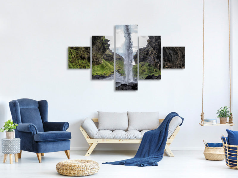 5-piece-canvas-print-hidden-waterfall